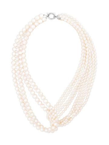 Masako Sterling Silver & 5-9mm Freshwater Pearl Multi-strand Necklace