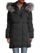 Soia & Kyo Salma Fox Fur-trim & Quilted Down Coat