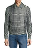 Brioni Checkered Long-sleeve Jacket