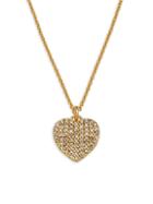 La Soula Goldplated Sterling Silver & Diamond Heart Pendant Necklace