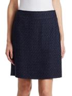 Akris Punto A-line Tweed Skirt