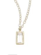 Ila Colette White Sapphire & 14k Yellow Gold Pendant Necklace
