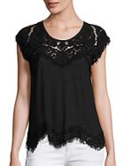 Generation Love Reeves Scalloped Lace-trim Top