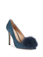 Pour La Victoire Camilla Fur-trimmed Stiletto Sandals
