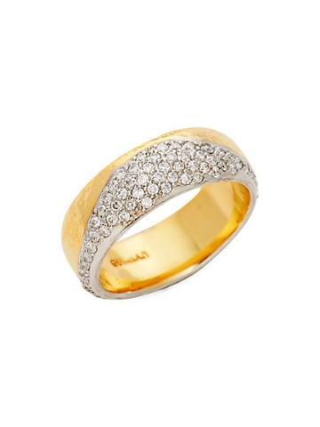 Gurhan Lush 18k & 22k Two-tone Gold & White Diamond Band Ring
