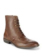 Andrew Marc Hillcrest Wingtip Leather High-top Boots