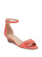 Saks Fifth Avenue Charlee Leather Wedge Sandals