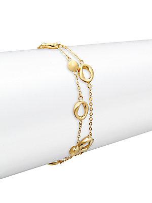 Saks Fifth Avenue Yellow Gold Double Chain Bracelet