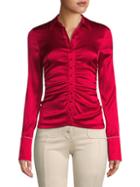 Alexis Barbara Stacee Ruched Silk Shirt
