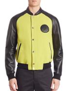 Versace Collection Giubbotto Leather Bomber Jacket