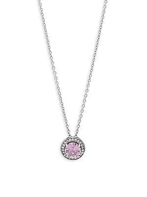 Lafonn Pink Sapphire & Sterling Silver Pendant Necklace