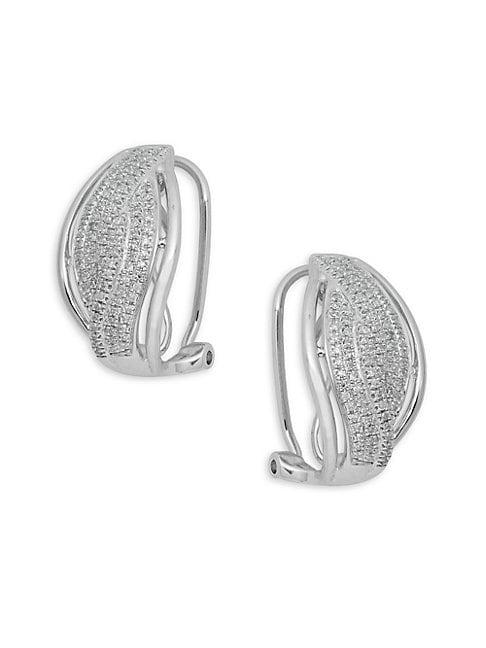 Effy Sterling Silver & Diamond Earrings
