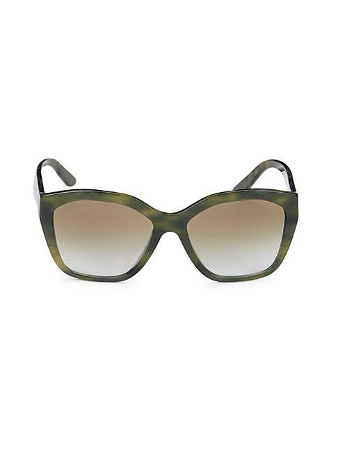 Burberry 57mm Faux Tortoiseshell Square Sunglasses