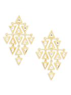 Amrapali 18k Yellow Gold & Diamond Drop Earrings