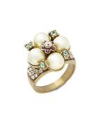 Heidi Daus Passion Faux Pearl And Glass Crystal Ring