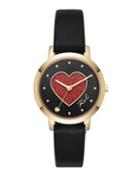 Karl Lagerfeld Camille Heart Leather-strap Watch