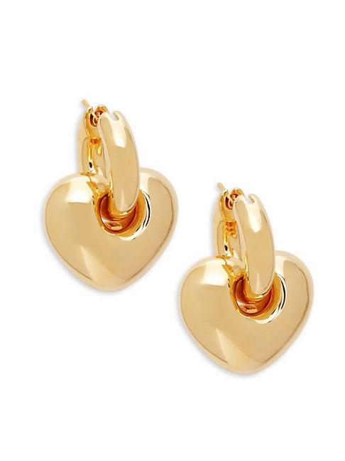 Sphera Milano 14k Yellow Gold Heart Drop Earrings