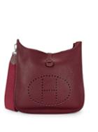 Herm S Vintage Evelyn Leather Shoulder Bag