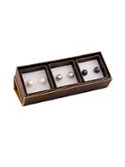 Masako Pearls 9-9.5mm Button Pearl & Sterling Silver Earrings Set