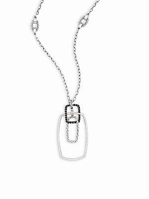 John Hardy Black Sapphire & Sterling Silver Pendant Necklace
