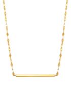 Saks Fifth Avenue 14k Yellow Gold Square Bar Necklace