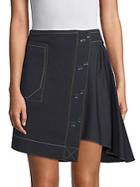 Derek Lam Button Front A-line Skirt
