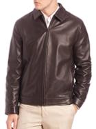 Saks Fifth Avenue Collection Collection Leather Bomber Jacket