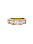 Diana M Jewels Diamond And 18k Yellow Gold Wedding Band Ring