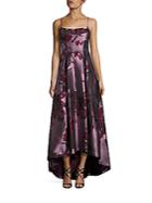 Black Halo Floral Printed Gown