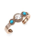 Stephen Dweck Turquoise And Crystal Cuff Bracelet