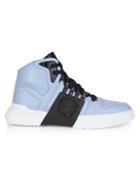Versace Embossed Chunky Leather High-top Sneakers