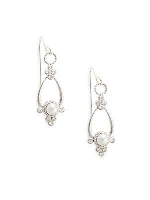 Jude Frances Diamonds & 18k White Gold Drop Earrings