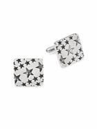 King Baby Studio Engraved Star-pattern Sterling Silver Cuff Links