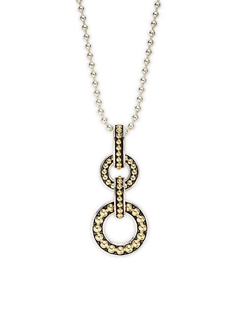 Lagos Enso 18k Gold & Sterling Silver Pendant Necklace