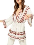Free People Saffron Embroidered Top