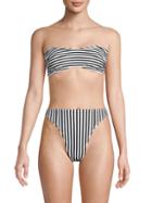 Norma Kamali Sunglass Stripe Bikini Top