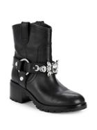 Marc Jacobs Cambell Jeweled Leather Block Heel Boots/2