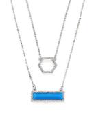 Abs Pop Of Color Two-tier Pendant Necklace