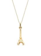 Saks Fifth Avenue Made In Italy 14k Yellow Gold Eiffel Tower Pendant Necklace