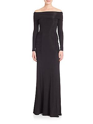 Yigal Azrouel Ruched Off-the-shoulder Gown