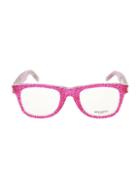 Saint Laurent 50mm Square Glitter Optical Glasses
