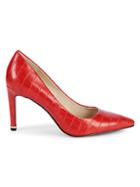Kenneth Cole New York Riley Croc-embossed Faux Leather Pumps