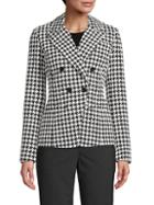 Bagatelle Double-breasted Houndstooth Blazer