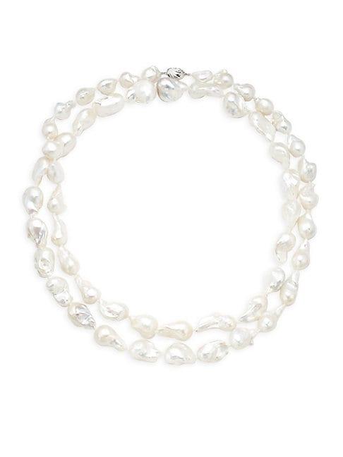 Tara Pearls Sterling Silver & 12-18mm Baroque Pearl Layered Necklace
