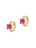 Gabi Rielle Celebration 14k Gold Vermeil & Crystal Huggie Earrings