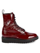 Giuseppe Zanotti Rullino Shearling-lined Patent Leather Combat Boots