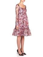 Erdem June Floral-print Silk Organza Dress