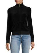 Juicy Couture Black Label Velour Zip Up Sweatshirt