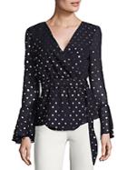 Saks Fifth Avenue Red Dotted Blouse