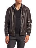 Saks Fifth Avenue Collection Hooded Leather Jacket